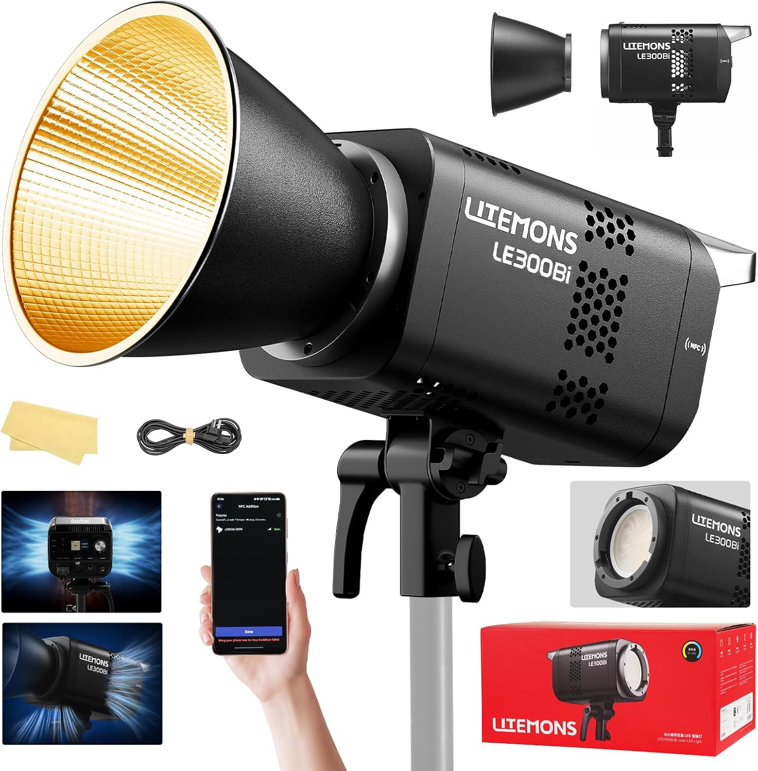 Photography Lighting Kit - RGB LED Video Lighting Kit, 3-Pack