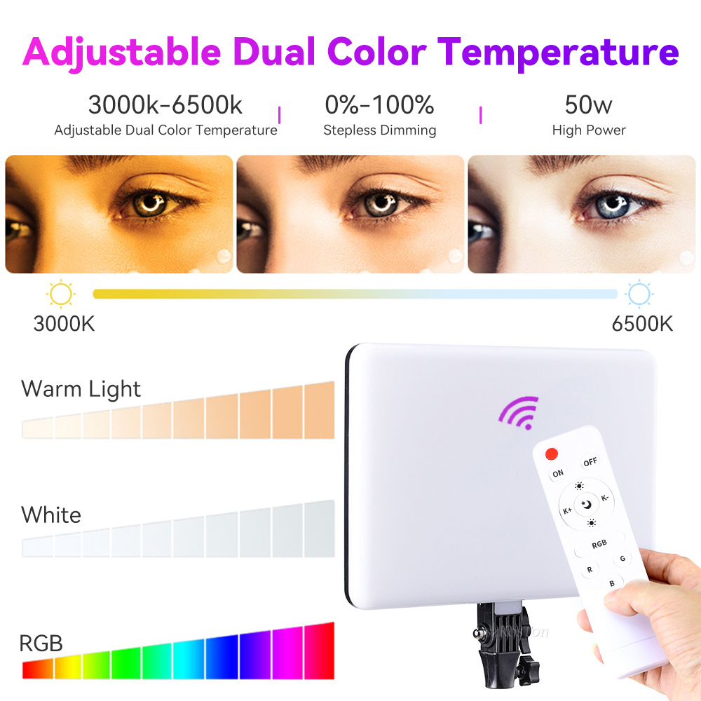 RGB 14'' LED Video Light Remot - đánh giá và giá Photography Lighting Board