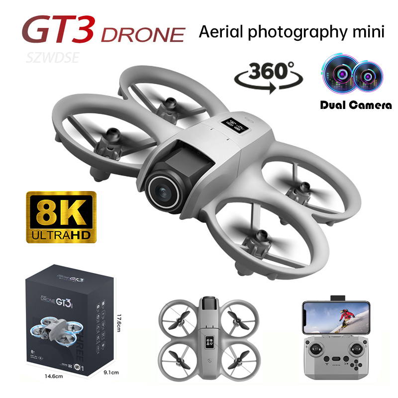 NEW GT3 Mini Foldable Drone Wi - đánh giá và giá Photography Lighting Position