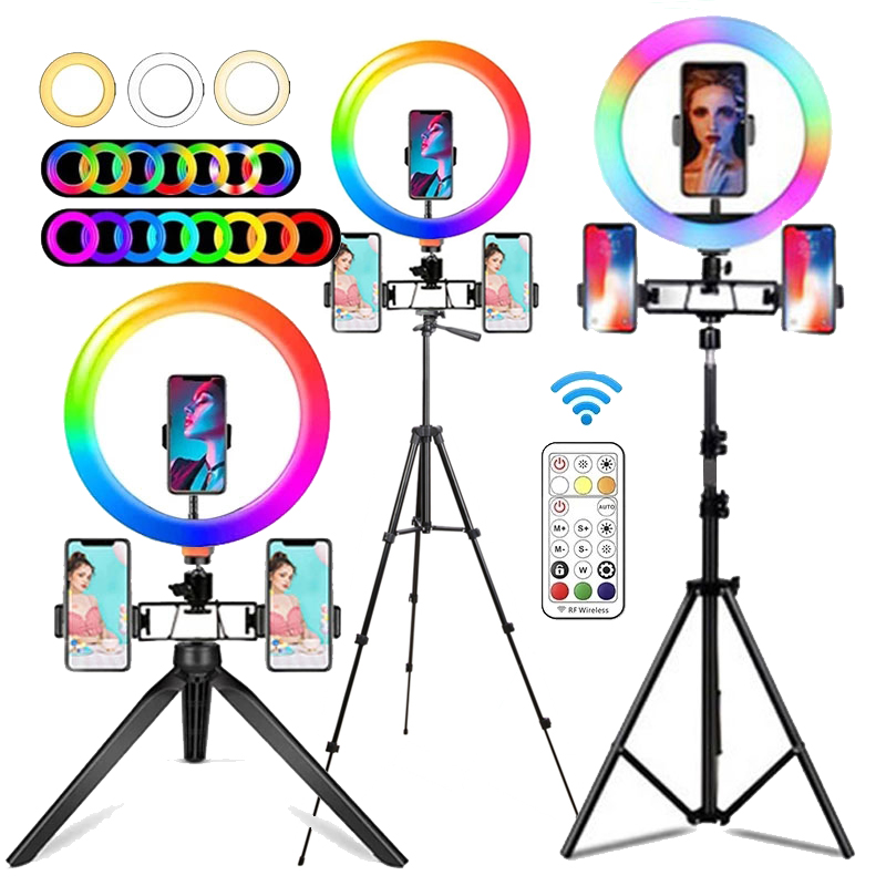 10 Inch RGB Ring Light With Re - đánh giá và giá Photography Lighting Circle