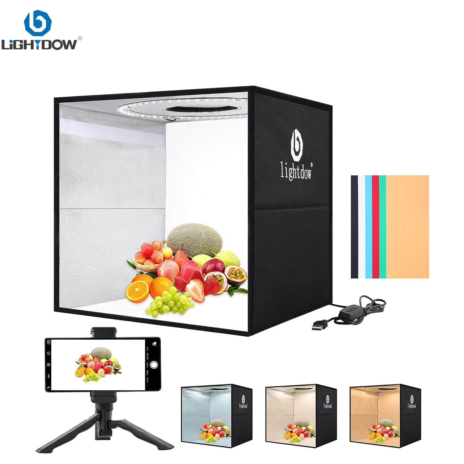Lightdow Dimmable Photo Box LE - đánh giá và giá Photography Lighting Kit
