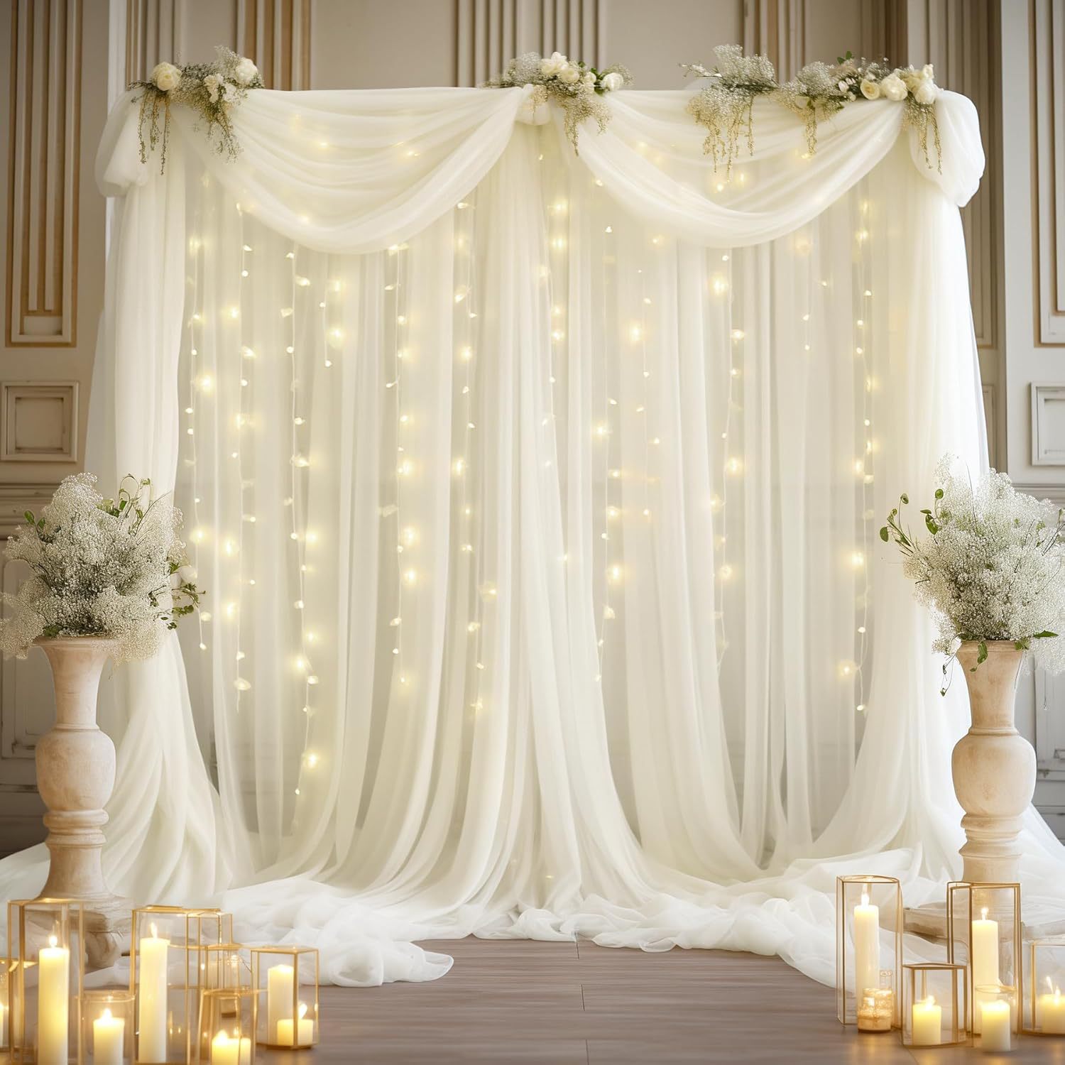 1 Pack Wedding Tulle Backdrop  - đánh giá và giá Photography Lighting Kit