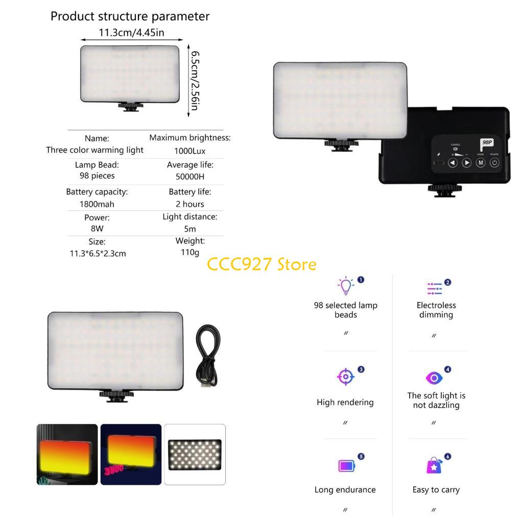 Đèn LED video B03F có thể sạc  - đánh giá và giá Photography And Videography Lighting